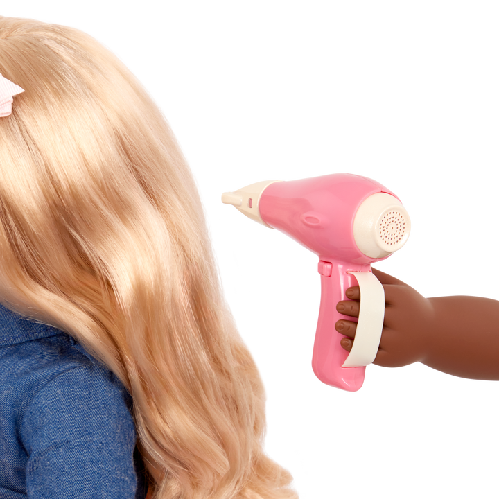 Sweet Styles - Heart Shaped Salon Chair for 46cm Dolls - Hair-Styling Doll Accessories - Pink Chair - Our Generation