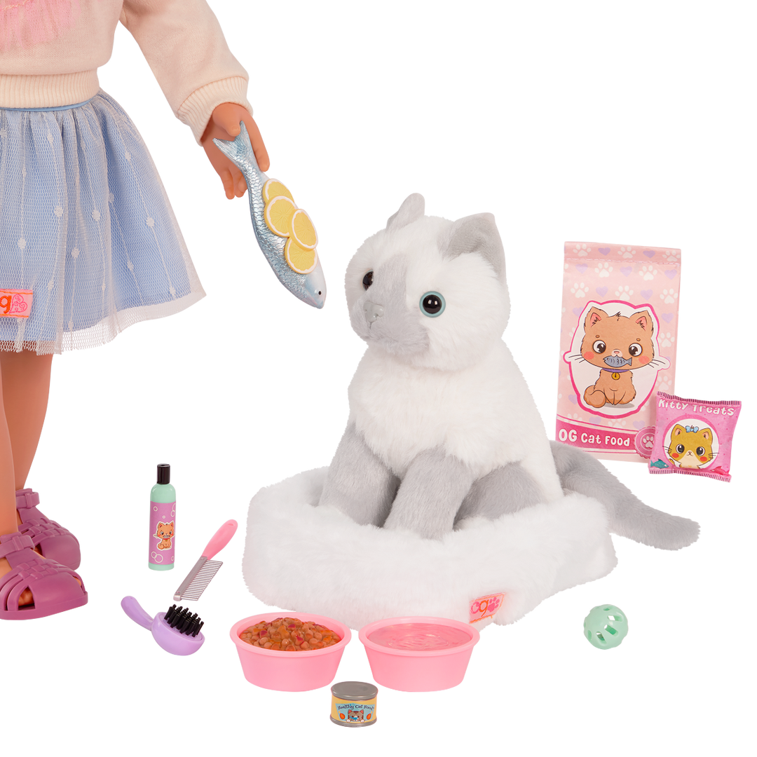 Feline Fabulous - 46cm Cat Pet Set - Bed & Cat Accessories - OG Accessories - Our Generation UK
