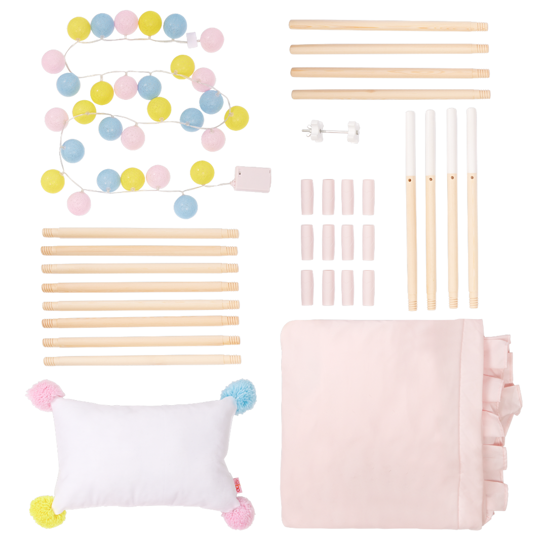 Suite Retreat Tent - Pink Tent for OG Dolls & Kids - Tent with Cushion & Lights - Our Generation UK